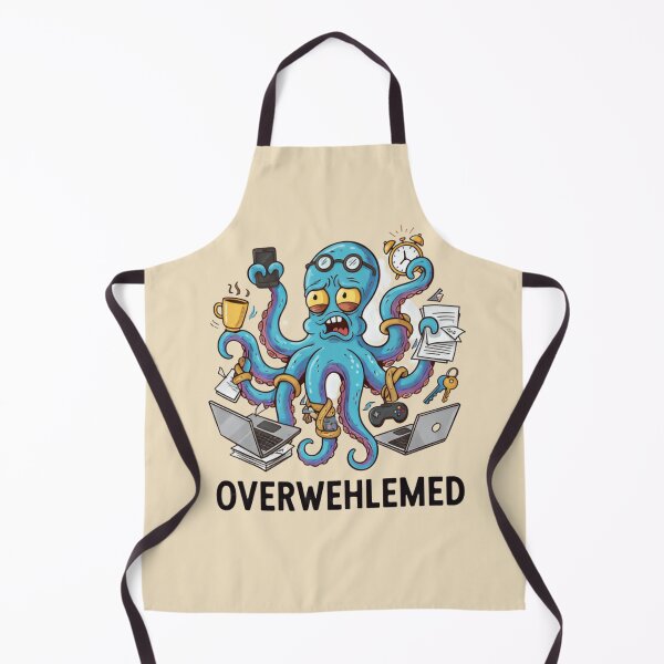 Item preview, Stressed Octopus Sticker | Overwhelmed Mental Health Meme | Funny Anxiety Animal  designed and sold by ZyxDes.