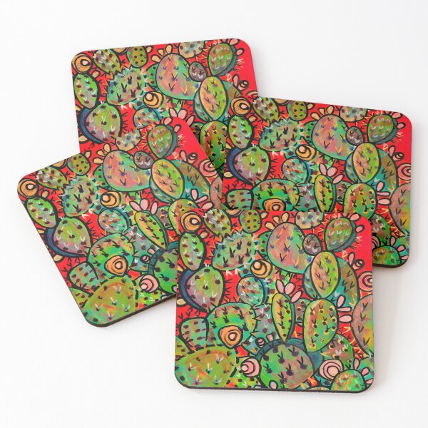 Item preview, Complementary Prickly Pears Red and Green designed and sold by Mad World Art Ltd. Co..