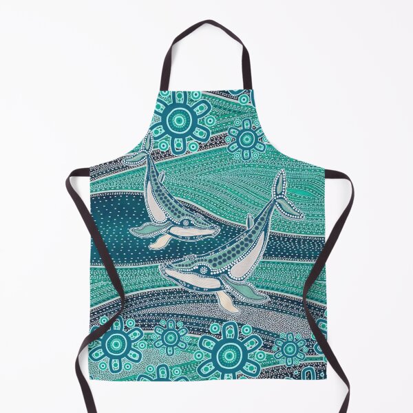 Item preview, Aboriginal Dot Painting Whale Dot Blue Green designed and sold by AboriginalartVI.