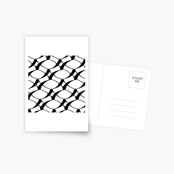 Geometrisches Design schwarz Weiss Postkarte