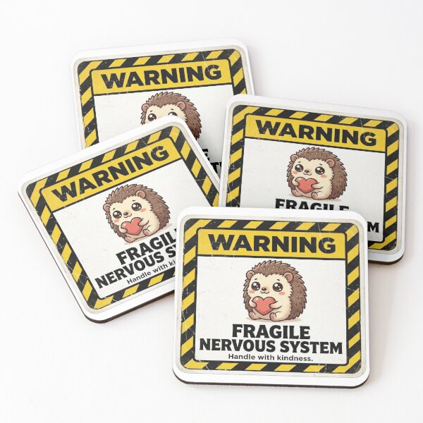 Item preview, Warning Fragile Nervous System Hedgehog designed and sold by Visual Dept..
