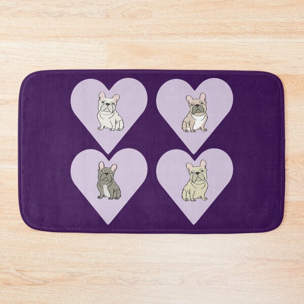 Item preview, French Bulldog Purple Hearts designed and sold by Mountain-Point.