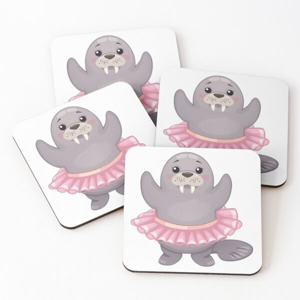 Item preview, Cute Manatee in Pink Tutu Ballet Pose designed and sold by burbankdesigns.