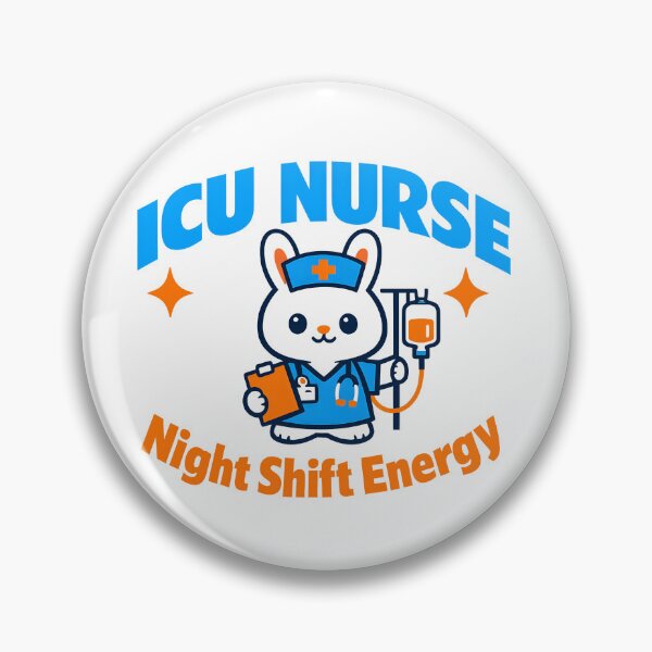Item preview, ICU Nurse Night Shift Energy – Cute Rabbit Intensive Care Nurse Design designed and sold by ClinicalHubs.