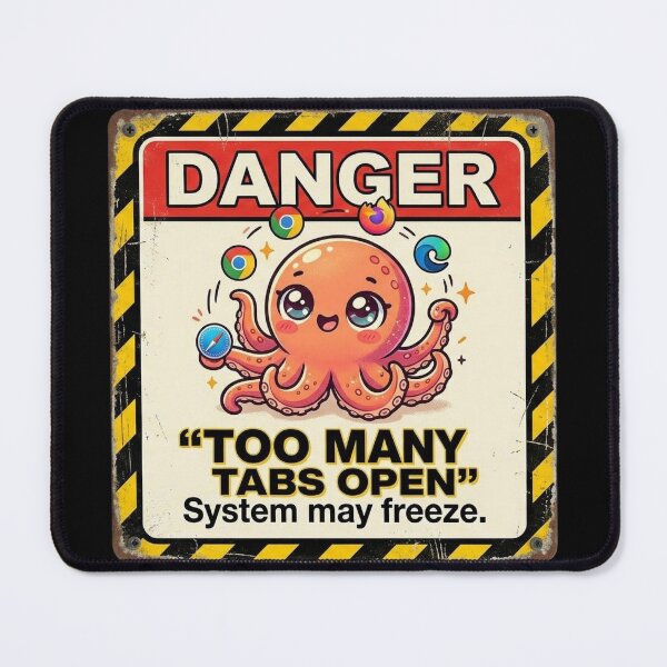 Item preview, Danger Too Many Tabs Octopus designed and sold by Visual Dept..