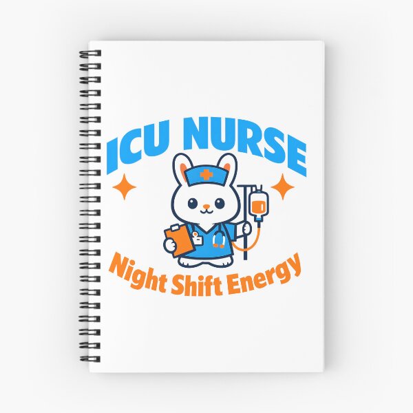 Item preview, ICU Nurse Night Shift Energy – Cute Rabbit Intensive Care Nurse Design designed and sold by ClinicalHubs.