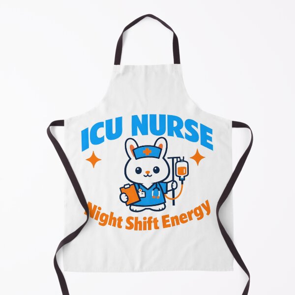 Item preview, ICU Nurse Night Shift Energy – Cute Rabbit Intensive Care Nurse Design designed and sold by ClinicalHubs.