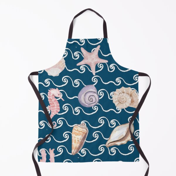 Item preview, Watercolour Nautical Sea Shells and Ocean Waves designed and sold by Studio Elven.