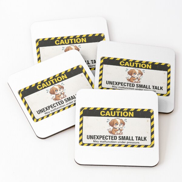 Item preview, Caution Unexpected Small Talk Puppy designed and sold by Visual Dept..