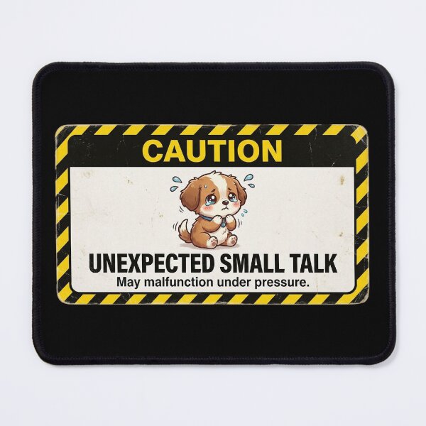 Item preview, Caution Unexpected Small Talk Puppy designed and sold by Visual Dept..