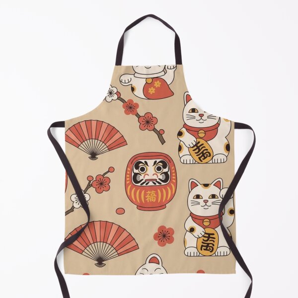 Item preview, Lucky Cat & Daruma Pattern – Cute Japanese Symbols designed and sold by itsTinaColman.