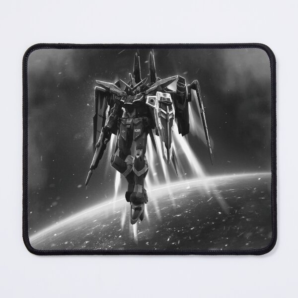 Item preview, black white justice Gundam space colony digital art  designed and sold by sabartgunpla.