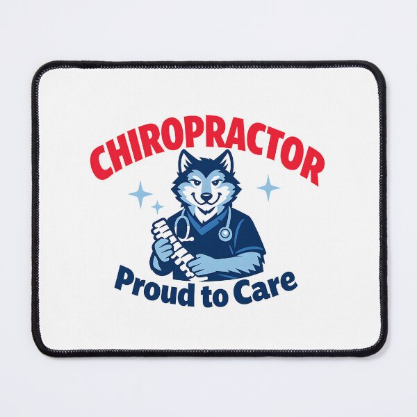 Item preview, Chiropractor Proud to Care – Cute Wolf Spine Doctor Design designed and sold by ClinicalHubs.