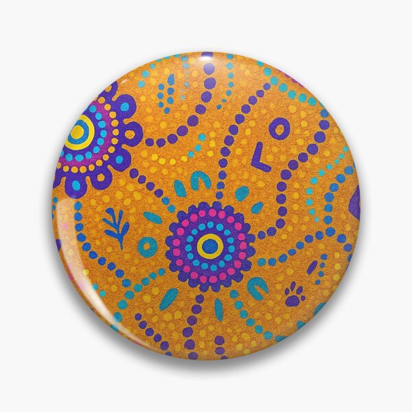 Item preview, Aboriginal Dot Painting Waterway Orange designed and sold by AboriginalartVI.