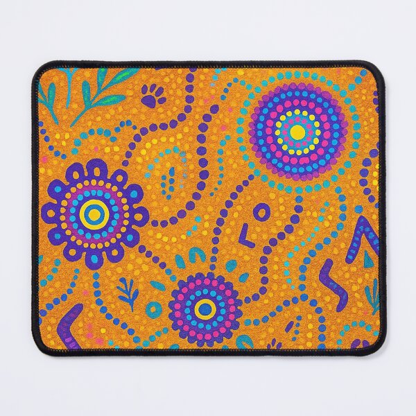 Item preview, Aboriginal Dot Painting Waterway Orange designed and sold by AboriginalartVI.