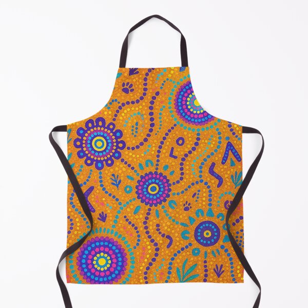 Item preview, Aboriginal Dot Painting Waterway Orange designed and sold by AboriginalartVI.