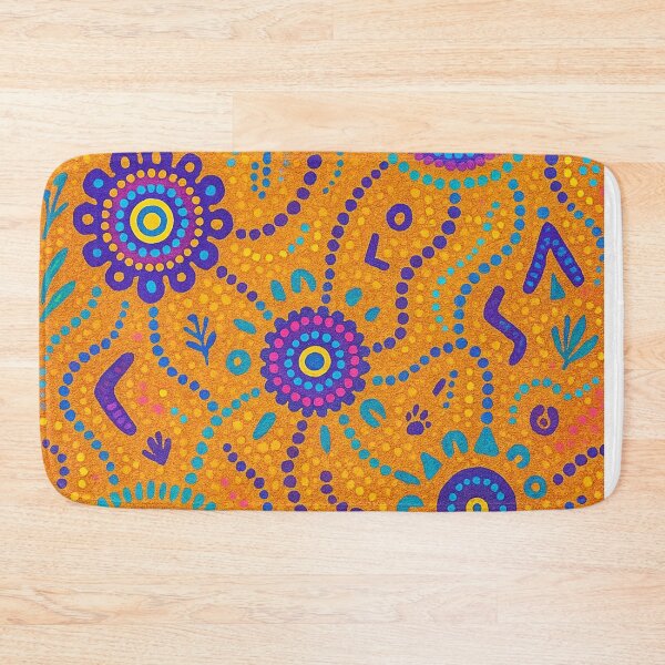 Item preview, Aboriginal Dot Painting Waterway Orange designed and sold by AboriginalartVI.