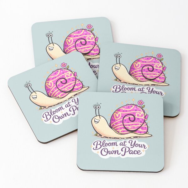 Item preview, Bloom at your own Pace Snail art designed and sold by Shells Designs.