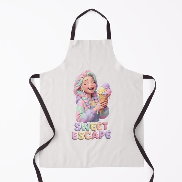 Item preview, Sweet Escape Pastel 3D Cartoon Woman & Gelato Streetwear Design designed and sold by benjyjump.