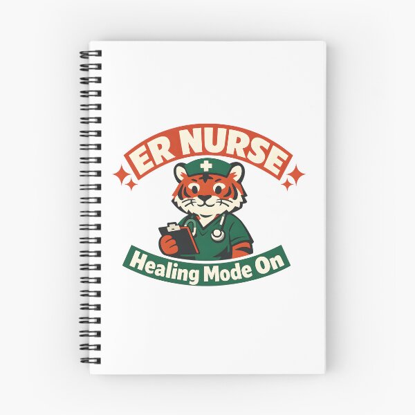 Item preview, ER Nurse Healing Mode On – Cute Tiger Emergency Room Nurse Design designed and sold by ClinicalHubs.