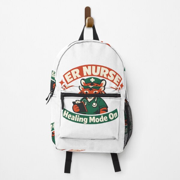 Item preview, ER Nurse Healing Mode On – Cute Tiger Emergency Room Nurse Design designed and sold by ClinicalHubs.