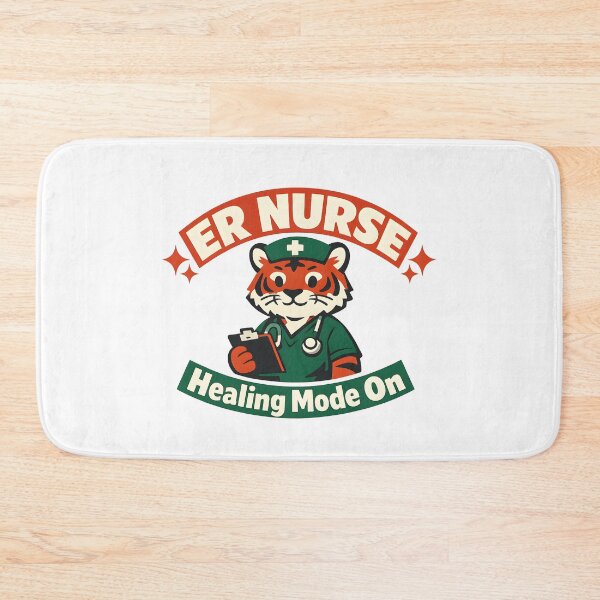 Item preview, ER Nurse Healing Mode On – Cute Tiger Emergency Room Nurse Design designed and sold by ClinicalHubs.