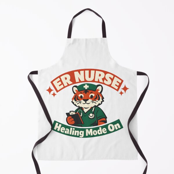 Item preview, ER Nurse Healing Mode On – Cute Tiger Emergency Room Nurse Design designed and sold by ClinicalHubs.