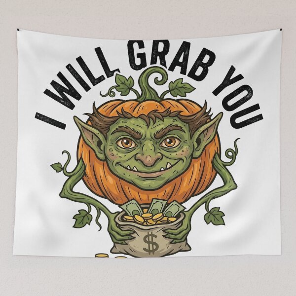 Item preview, Greedy Pumpkin  Illustration: "I Will Grab You" Money Heist Art designed and sold by LineLoo.