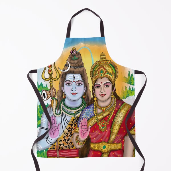 Item preview, Shiv Shakti Spiritual Artwork – Lord Shiva and Parvati Sacred Design designed and sold by Harshit_Digital_Arts.