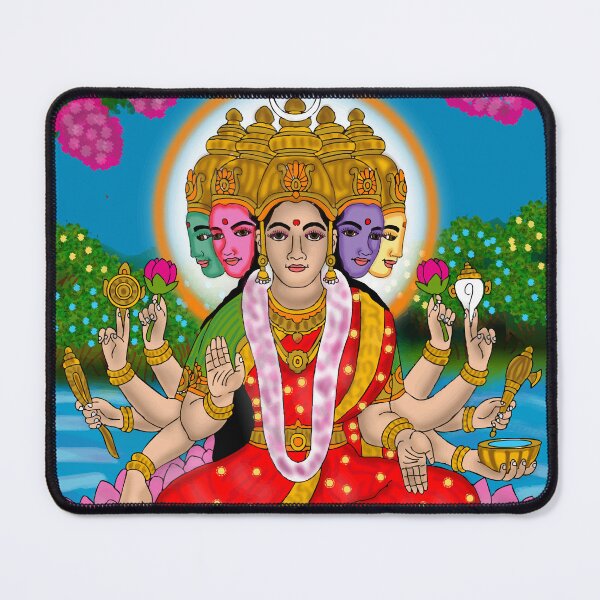 Item preview, Goddess Gayatri Sacred Design – Vedic Divine Feminine Art designed and sold by Harshit_Digital_Arts.