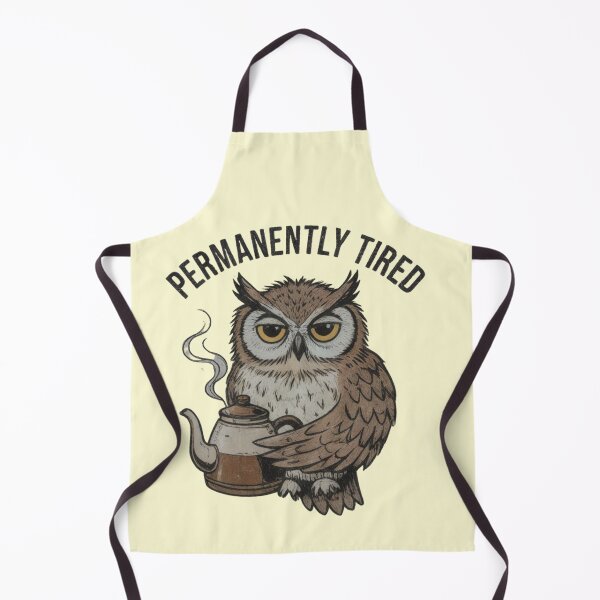 Item preview, Permanently Tired Owl Sticker | Funny Exhausted Meme Animal Shirt designed and sold by ZyxDes.