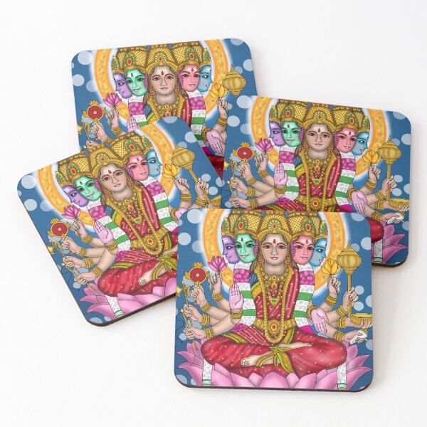 Item preview, Gayatri Mata Divine Illustration – Hindu Goddess Spiritual Artwork designed and sold by Harshit_Digital_Arts.