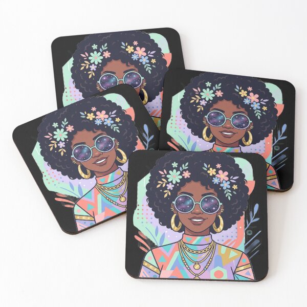 Item preview, Cosmic Nature Girl Aesthetic Empowerment Graphic T-Shirt designed and sold by Stickersdevelop.