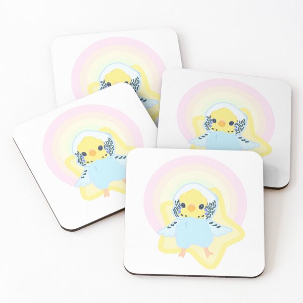 Item preview, Blue striped budgie ! Kawaii parakeet designed and sold by parakeetie397.