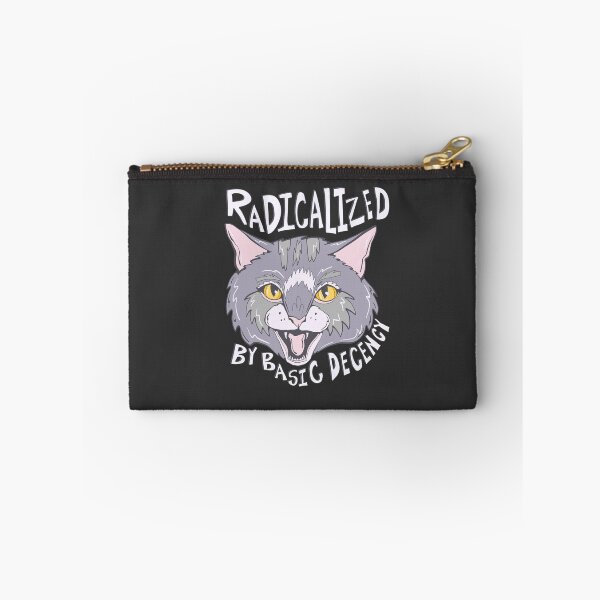 Item preview, Grey Cat Basic Decency- Proud Radical Left Cat - proud progressive liberal cat  designed and sold by crestfallenmermaid.