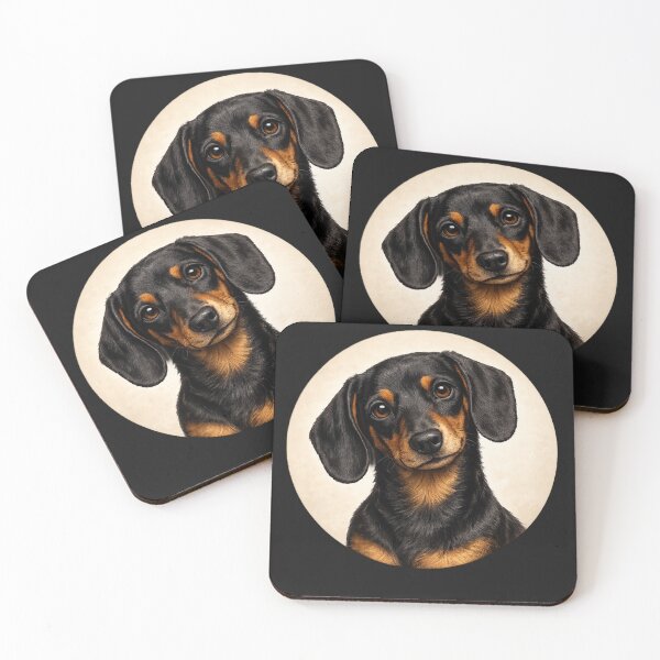 Item preview, Dachshund – Spirited Little Icon Portrait designed and sold by TheJoyfulPen.