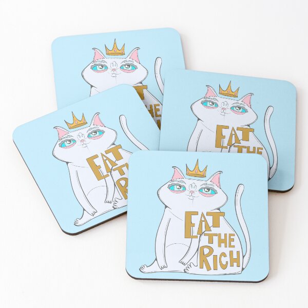 Item preview, chonky eat the rich cat - no kings protest art- cats eat the rich designed and sold by crestfallenmermaid.