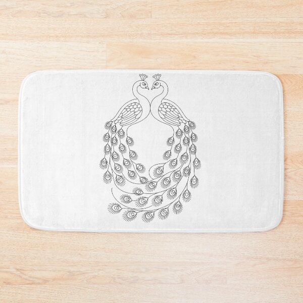 Item preview, Dancing Peacocks Doodle Art Line Drawing designed and sold by designscreators.