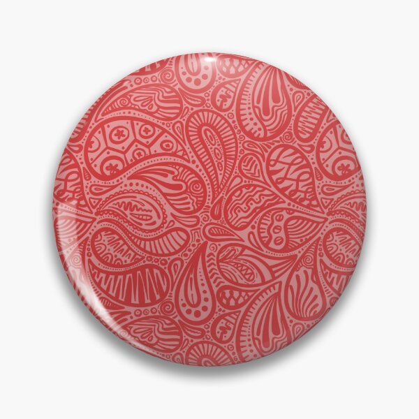 Item preview, Red Hand-Drawn Paisley Mandala Pattern designed and sold by AlyonaCo.