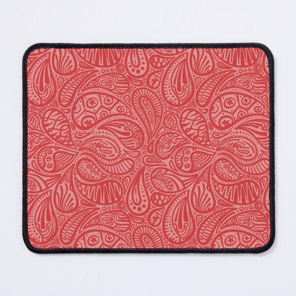 Item preview, Red Hand-Drawn Paisley Mandala Pattern designed and sold by AlyonaCo.