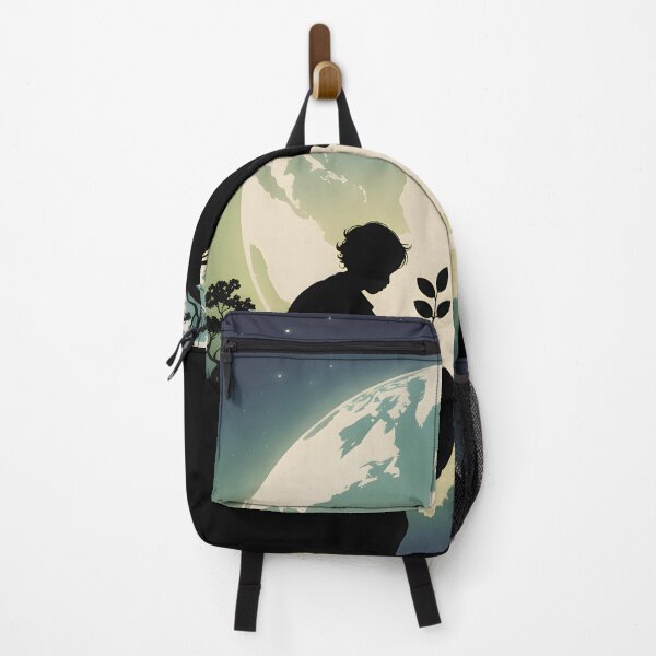 Item preview, Earth Day Mother Nature Child Planting Silhouette Art designed and sold by designscreators.