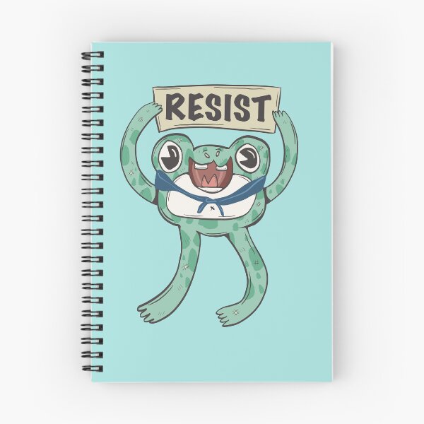 Item preview, new Resist Protest Frog - Portland Protest Frog with Sign designed and sold by crestfallenmermaid.