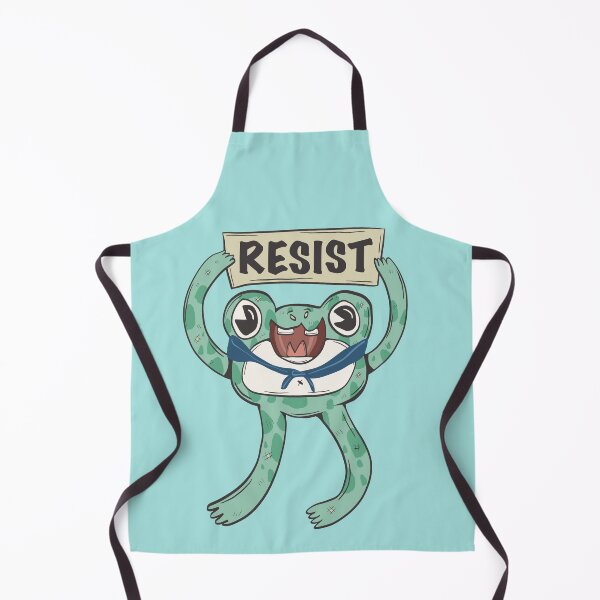 Item preview, new Resist Protest Frog - Portland Protest Frog with Sign designed and sold by crestfallenmermaid.