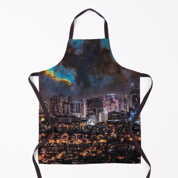 Item preview, Makati City Skyline under a galactic starry sky Panorama designed and sold by Mauswohn.