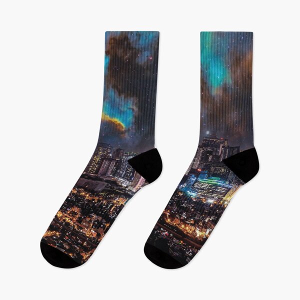 Item preview, Makati City Skyline under a galactic starry sky Panorama designed and sold by Mauswohn.