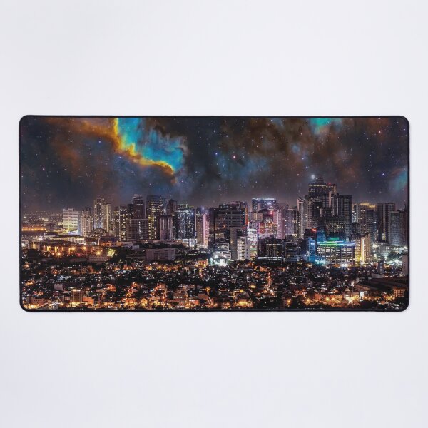 Item preview, Makati City Skyline under a galactic starry sky Panorama designed and sold by Mauswohn.