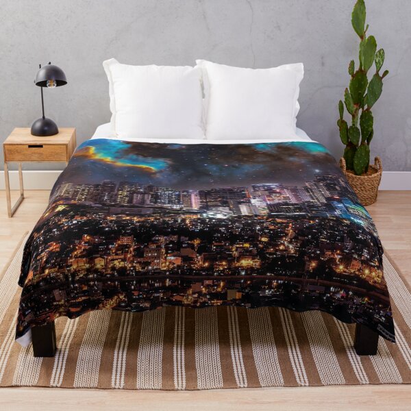 Item preview, Makati City Skyline under a galactic starry sky Panorama designed and sold by Mauswohn.