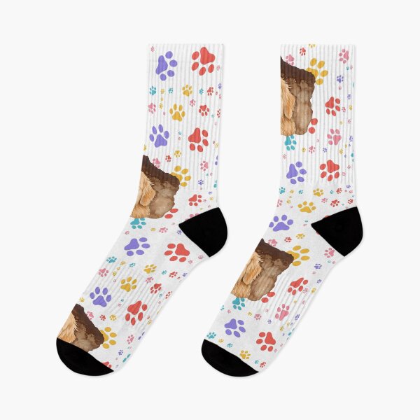 Item preview, Golden Retriever Portrait with Colorful Paw Print Pattern designed and sold by Angellacelin.