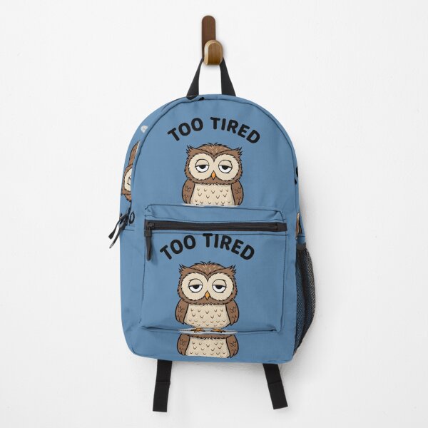 Item preview, Tired Owl Sticker | Permanently Tired Meme | Funny Exhausted Animal Shirt designed and sold by ZyxDes.