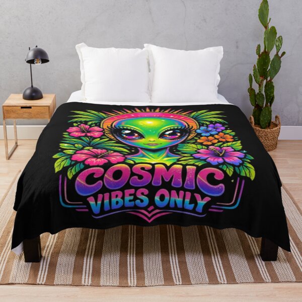 Item preview, Cosmic Vibes Only Shirt – Psychedelic Alien Graphic Tee designed and sold by wanado.